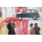 MALOWANY OBRAZ NA PŁÓTNIE Rain London -A- 100X3X100 cm